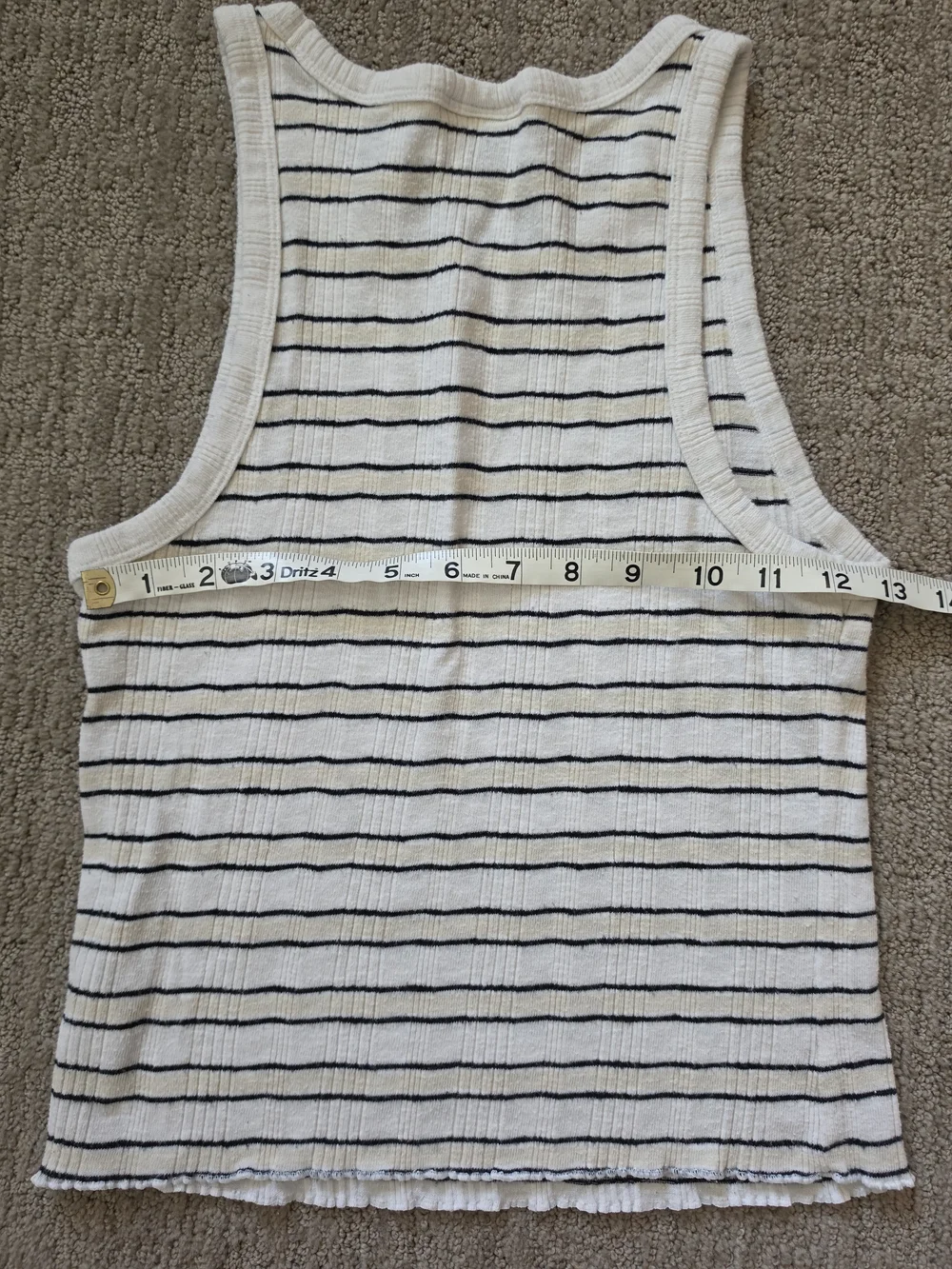 Universal Thread White & Black Ribbed Striped Tank - Picture 4 of 4